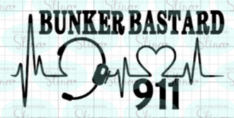 Bunker Bastard Vinyl Decal - 911 Dispatcher